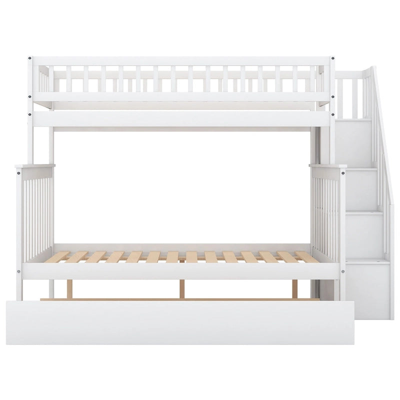 Bunk Bed with Trundle and Staircase