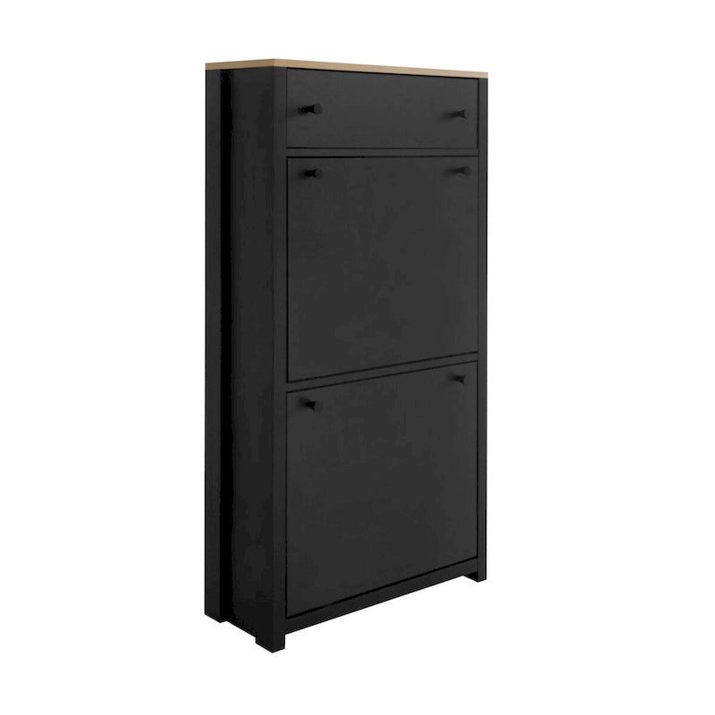 Merax Wood Grain Pattern Top Shoe Storage Solution with Adjustable Panel