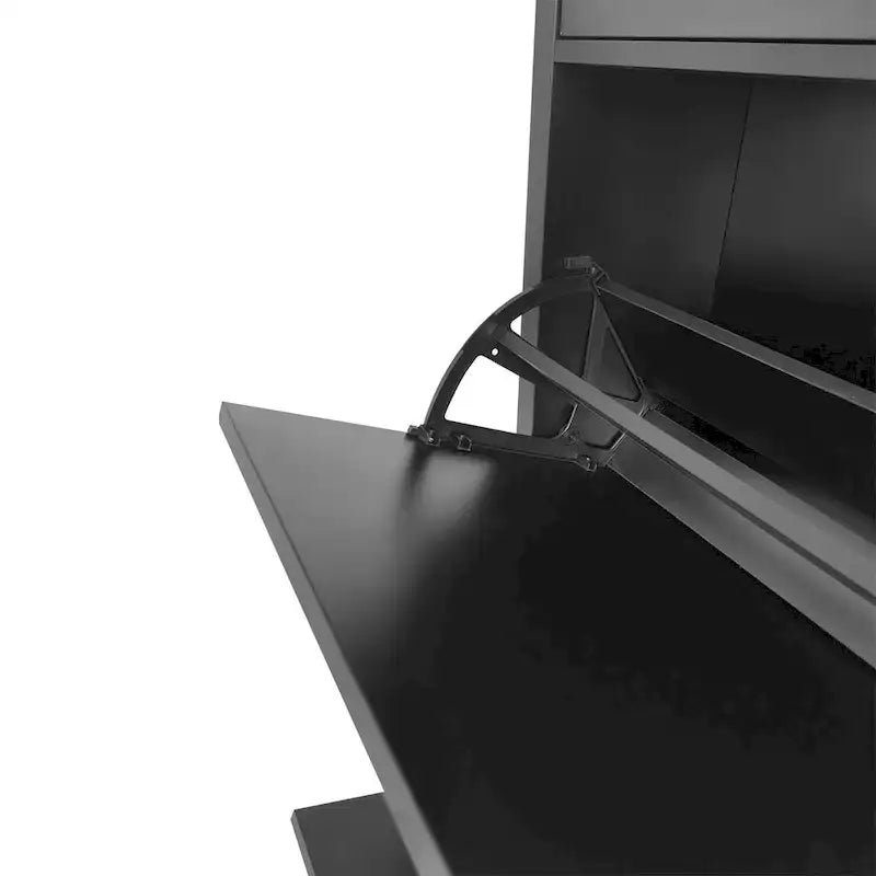 Merax Wood Grain Pattern Top Shoe Storage Solution with Adjustable Panel