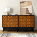 Jakob Modern 2-Solid Door Accent Storage Cabinet Sideboard with Adjustable Shelf Set of 2 by HULALA HOME