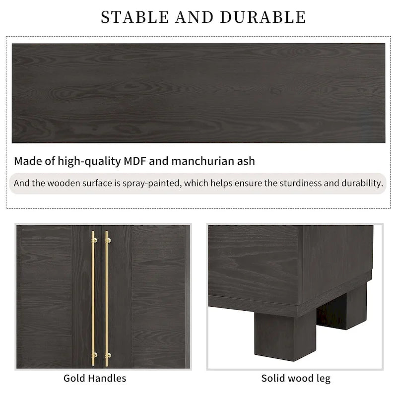 Wood Traditional Style Sideboard