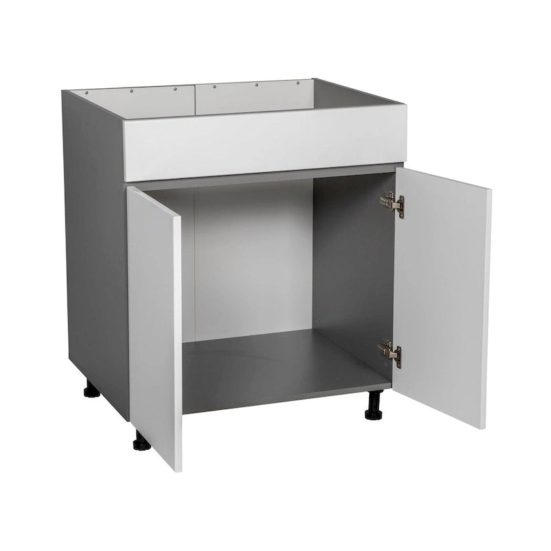 30 Sink Base Cabinets-High Double Door-Grey - 30 x 34 1/2 x 23 3/8