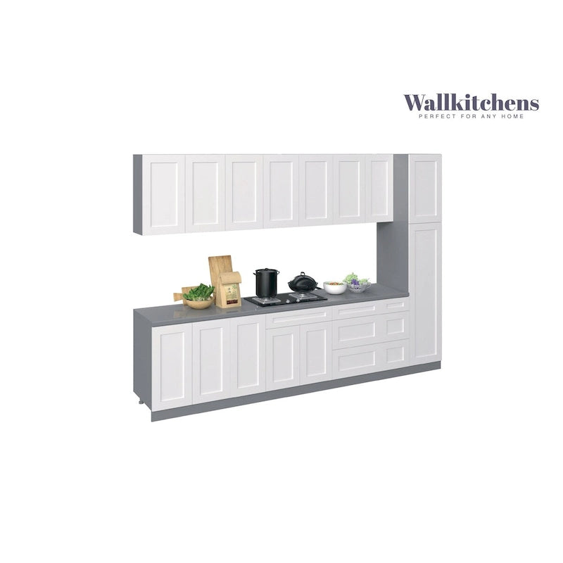 Kitchen Metropolitan Collection White Matte Color Base Size 11Ft Wide - 132x24