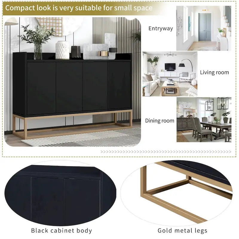 Modern Sideboard Buffet Cabinet with Large Storage Space - N/A