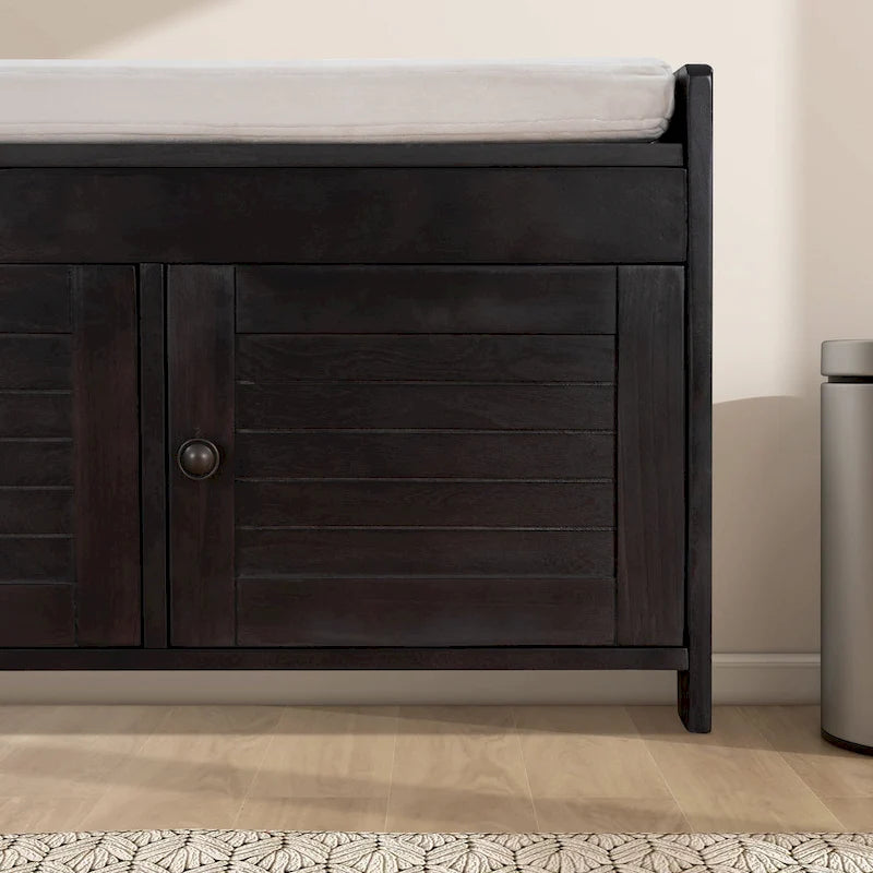 43.5 Storage Bench With Linen Blend Cushion