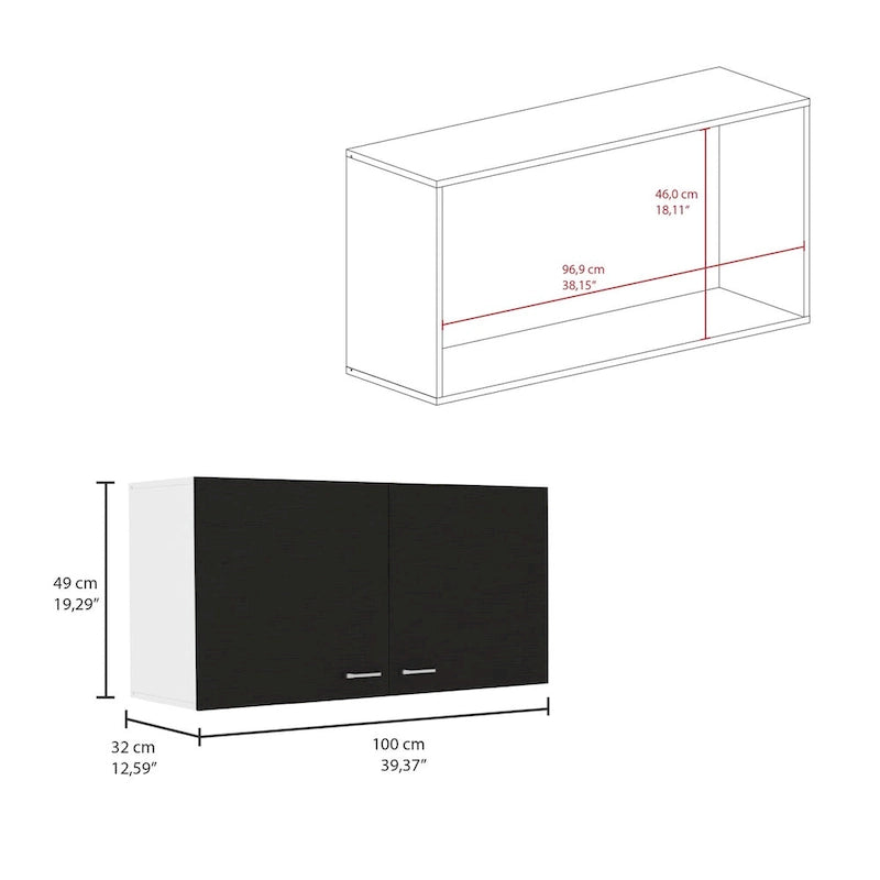 Napoles Wall Cabinet, Two Shelves, Double Door