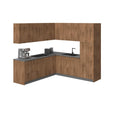 Kitchen Urban Collection Natural Teak & Black Color Base Size 8x8Ft Wide - 96x96
