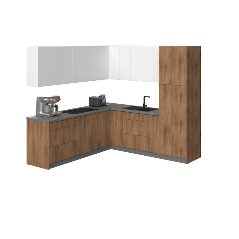 Kitchen Urban Collection Natural Teak & Black Color Base Size 8x8Ft Wide - 96x96