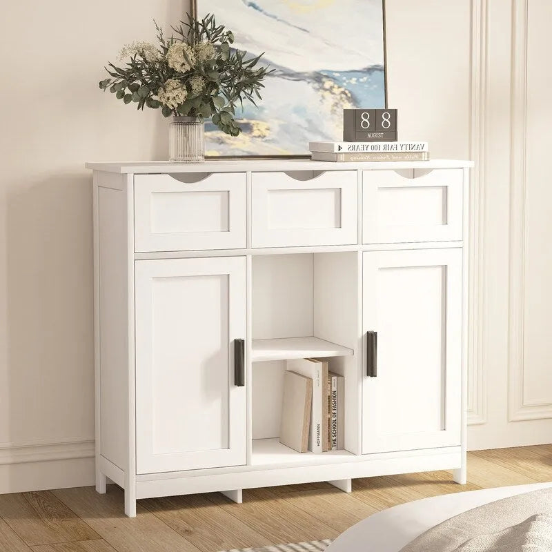 35.4 Wide 3 Drawer Sideboard - N/A