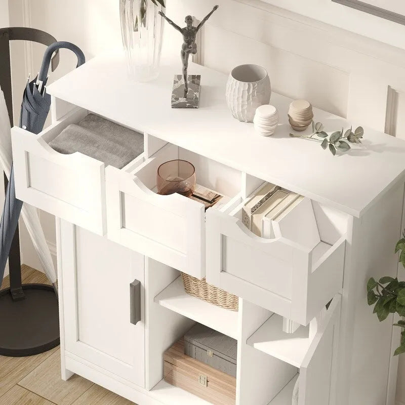 35.4 Wide 3 Drawer Sideboard - N/A
