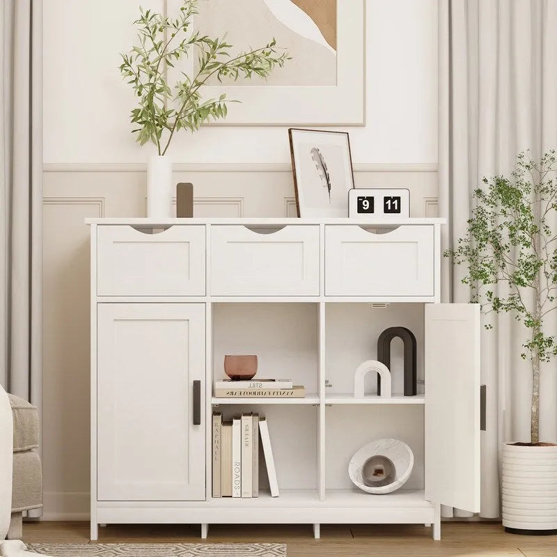 35.4 Wide 3 Drawer Sideboard - N/A