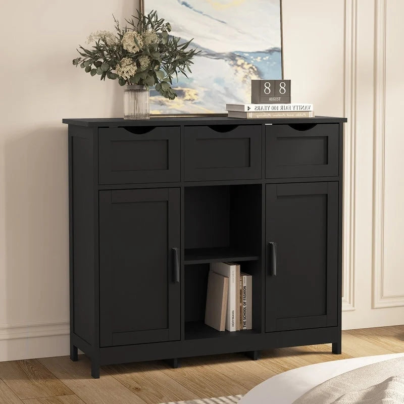 35.4 Wide 3 Drawer Sideboard - N/A