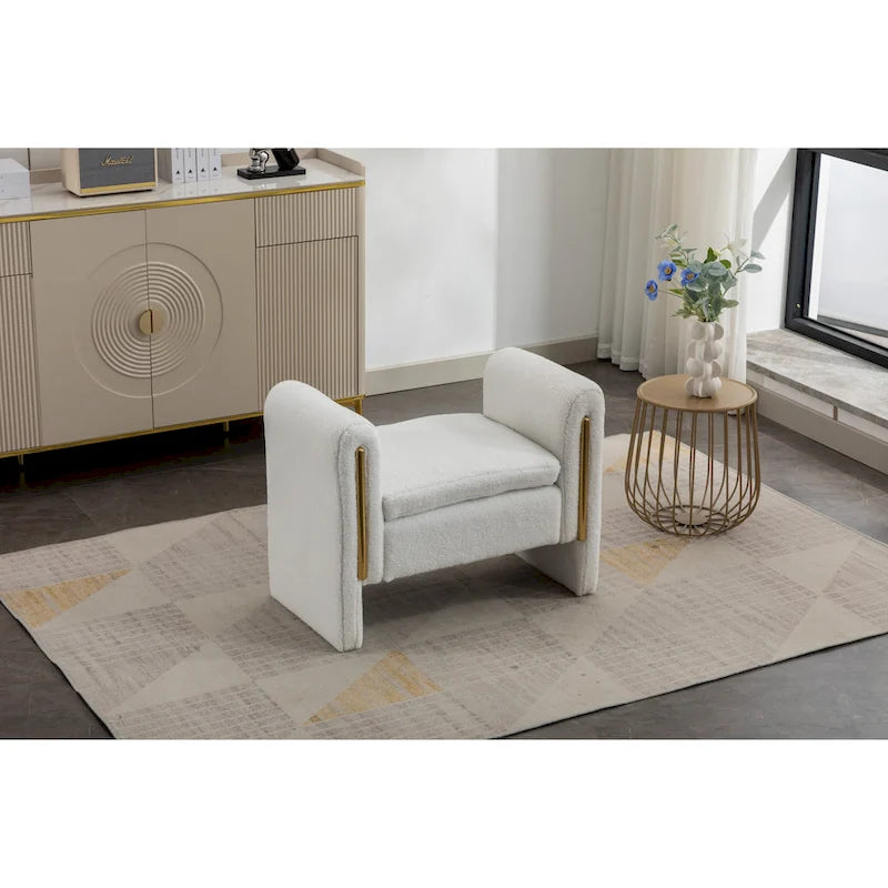 Velvet Fabric Single Bench Shoe Bench Makeup Bench For Bedroom Indoor