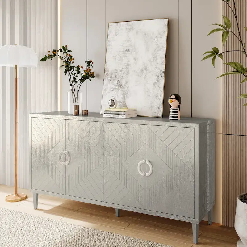 4-Door Storage Cabinet with MDF