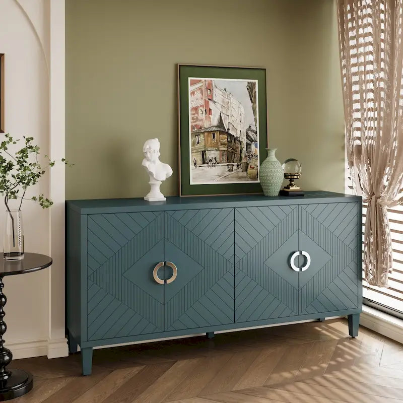 4-Door Storage Cabinet with MDF
