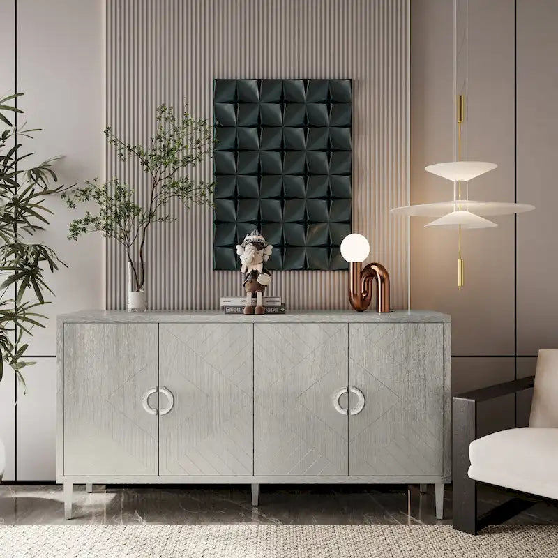 4-Door Storage Cabinet with MDF