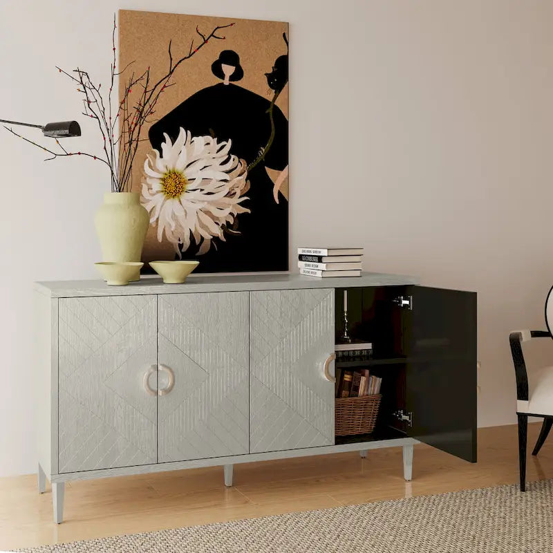 4-Door Storage Cabinet with MDF