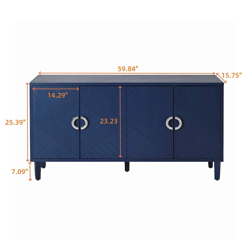 4-Door Storage Cabinet with MDF