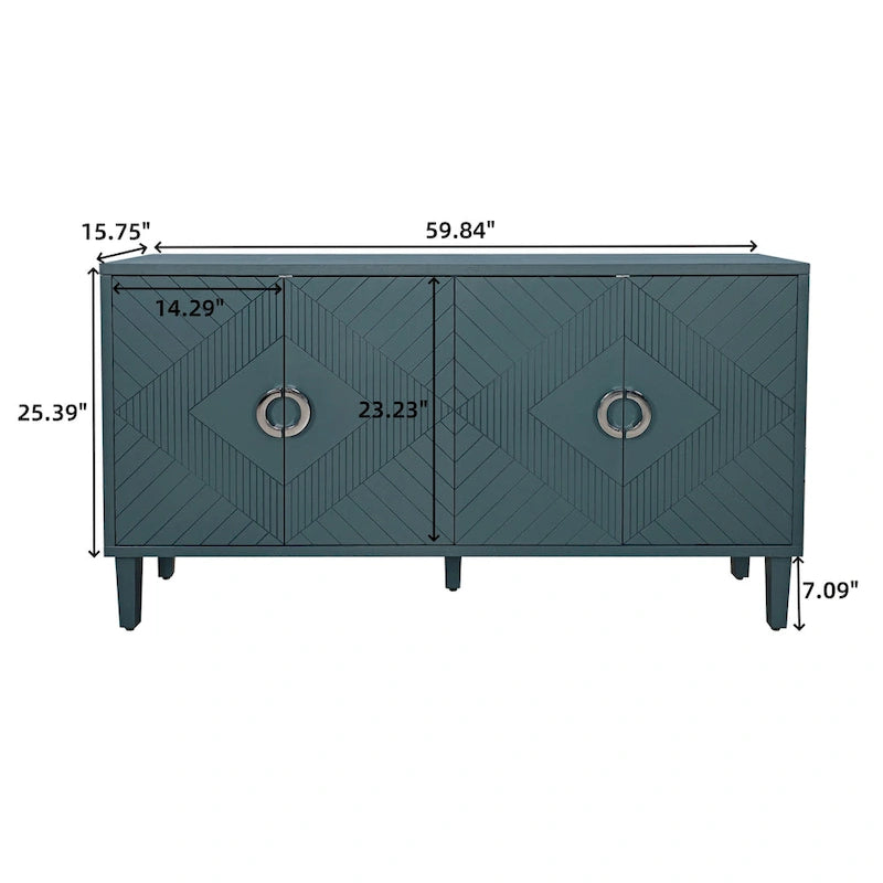 4-Door Storage Cabinet with MDF