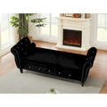 63.38Multifunctional Storage Rectangular Ottoman Bench Comes with Crystal Buckle Solid Wood Legs with 1 Pillow