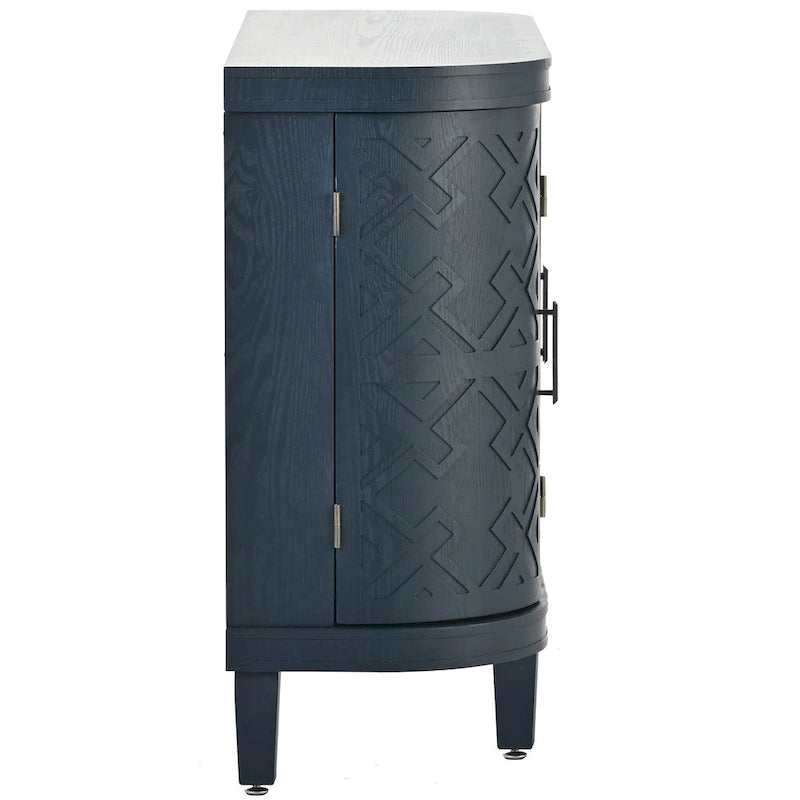33.50 in. H Storage Cabinet with Antique Pattern Doors