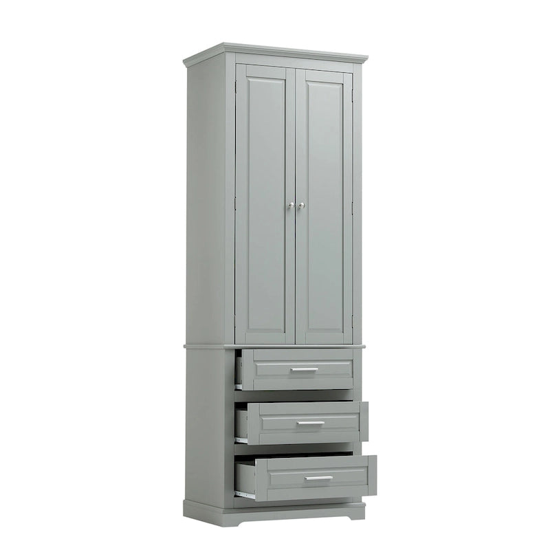 Tall Storage Cabinet with Three Drawers