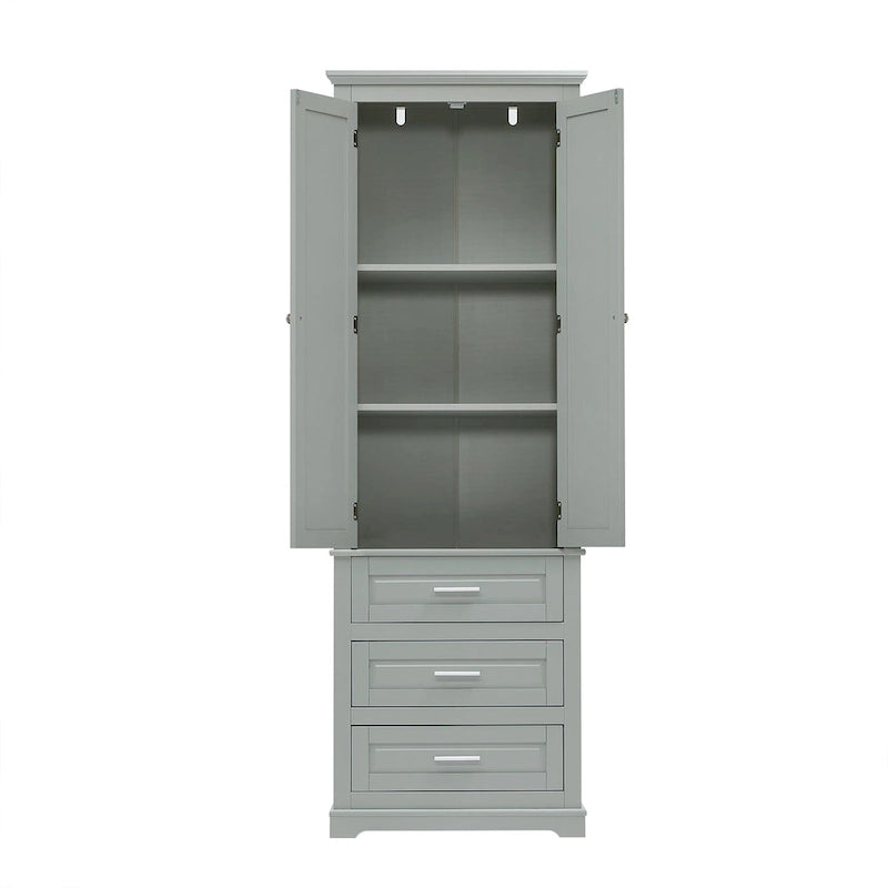 Tall Storage Cabinet with Three Drawers