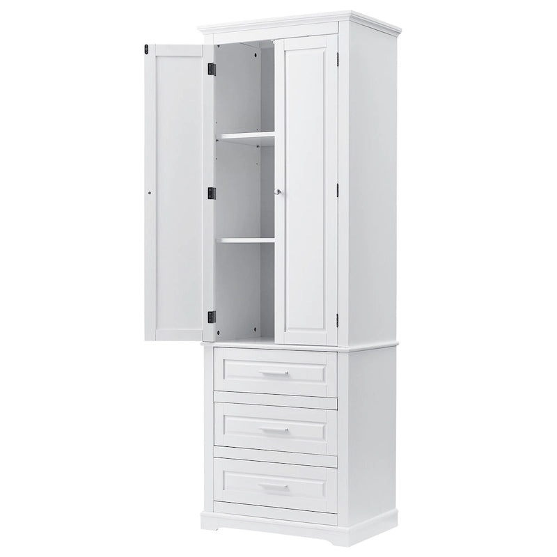 Tall Storage Cabinet with Three Drawers