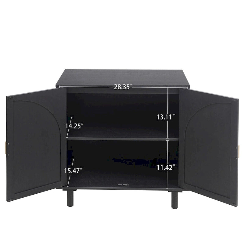 2 Doors Wood Pantry Organizer with Adjustable Laminates, Storage Cabinet for Bedroom, Living Room, Kitchen
