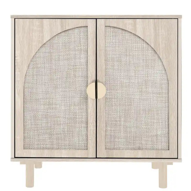 2 Doors Wood Pantry Organizer with Adjustable Laminates, Storage Cabinet for Bedroom, Living Room, Kitchen