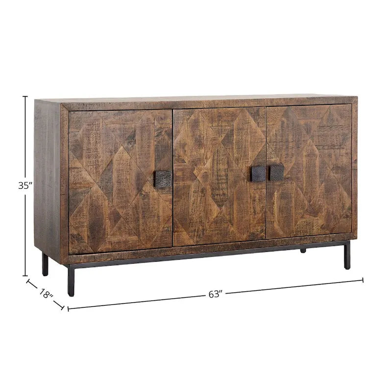 Brantley 63 Wide 2-Drawer Sideboard, Brown