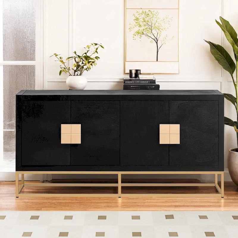 Light Luxury Designed Cabinet with Unique Support Legs and Adjustable Shelves, Suitable for Living Rooms, Corridors
