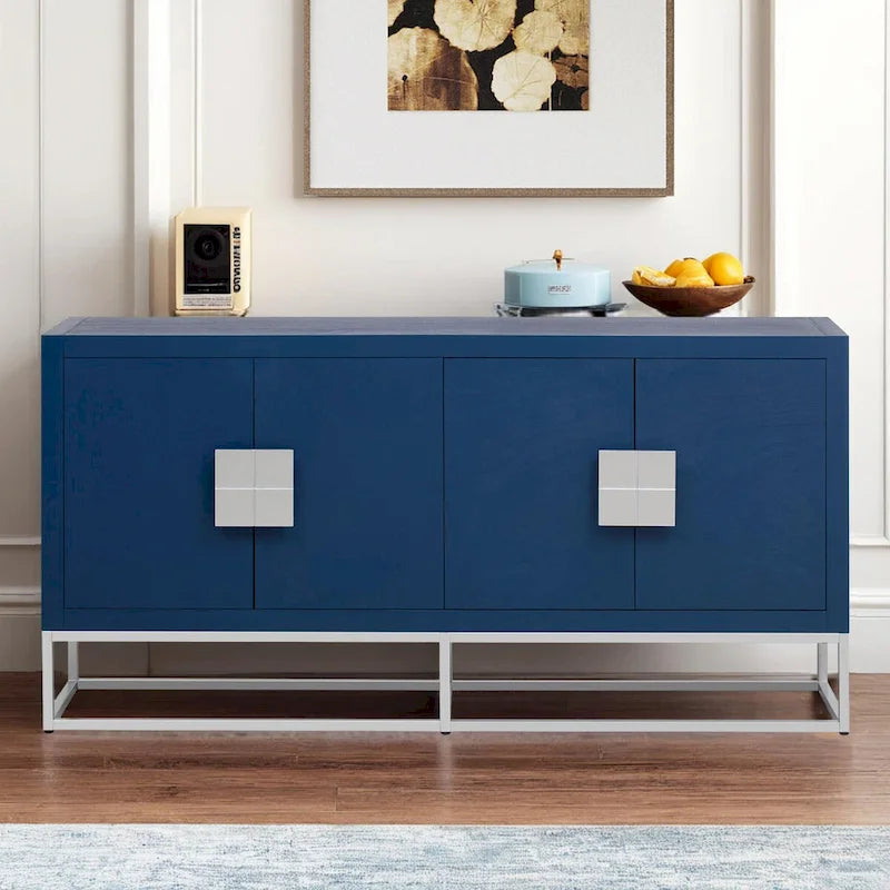 Light Luxury Designed Cabinet with Unique Support Legs and Adjustable Shelves, Suitable for Living Rooms, Corridors