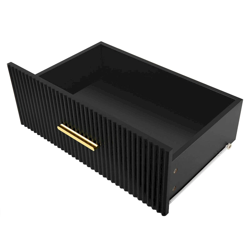 Modern Sideboard with Metal Legs and Handles - 60W x 16D x 36H