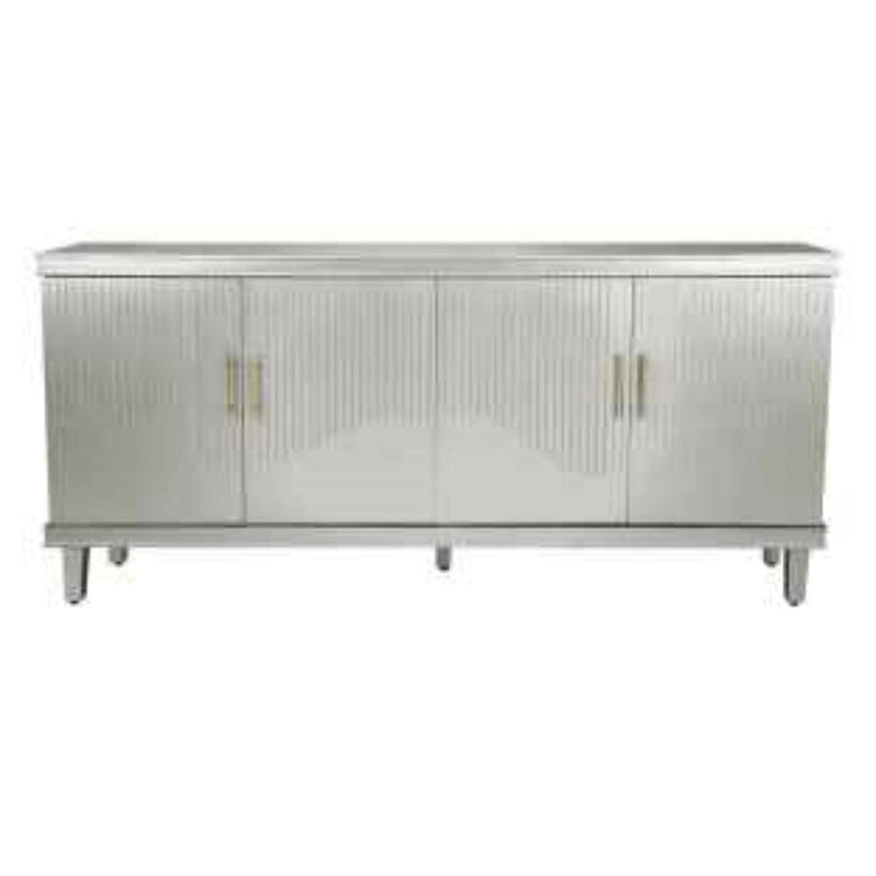 70.07Large 4-Door Cabinet, Modern Storage Cabinet Sideboard with Adjustable Shelves, Wood Accent Cabinet Buffet Cabinet
