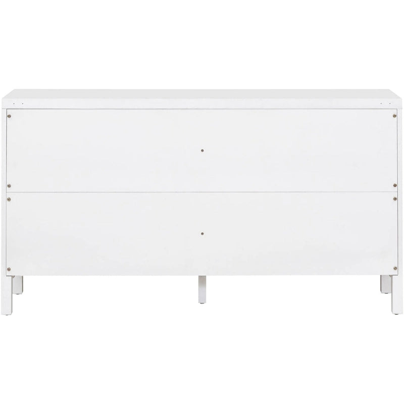 Sideboard with Artificial Rattan Door and Metal Handles - 47.2L x 11.8W x 31.5H