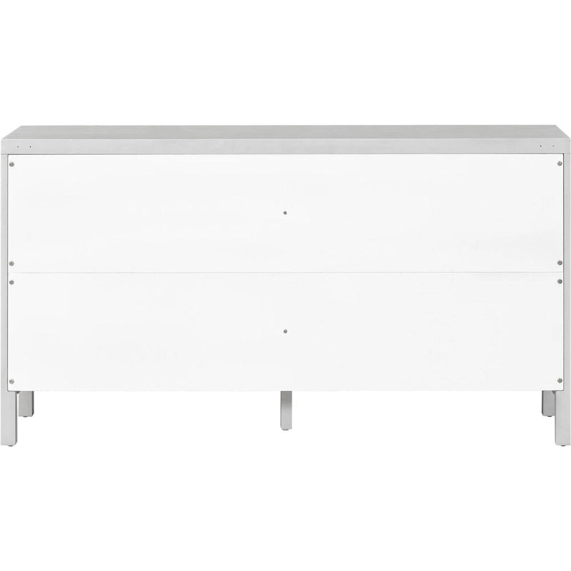 Sideboard with Artificial Rattan Door and Metal Handles - 47.2L x 11.8W x 31.5H