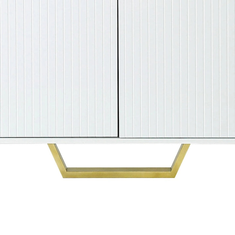 Modern Stylish Freestanding Wooden Sideboard with Imitation Marble Sticker TableTop