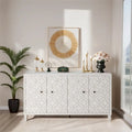 Accent Cabinet 4 Door Wooden Cabinet Sideboard Buffet Server Cabinet