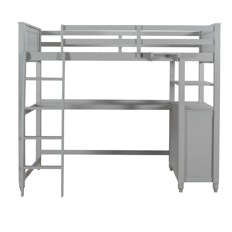 Twin size Loft Bed with Drawers and Desk
