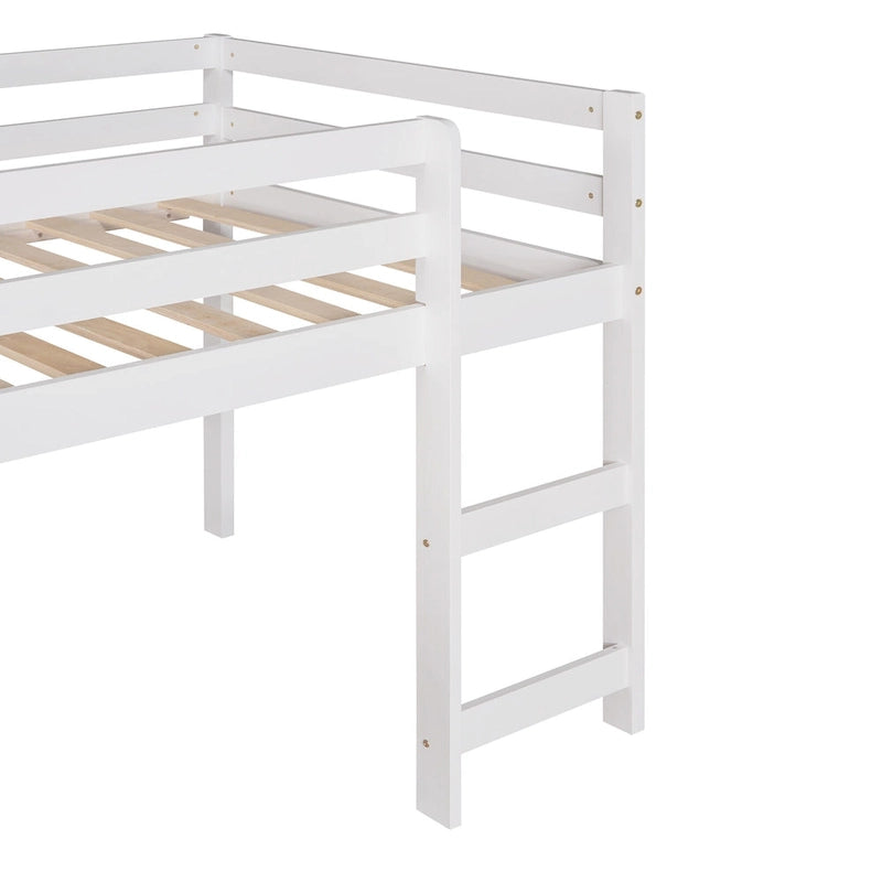 Twin Solid Wood Loft Bed with Fun Slide Feature