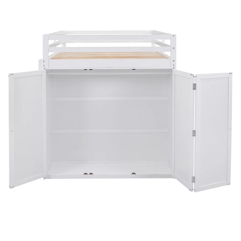 Multi-Functional Twin/Full Size Loft Bed with Drawers, Desk, Wardrobe - Space-Saving Study Area