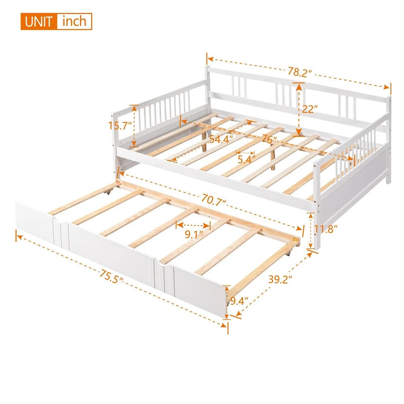 Full Size Daybed with Twin Trundle