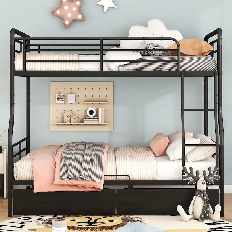 Merax Full XL Over Queen Metal Bunk Bed