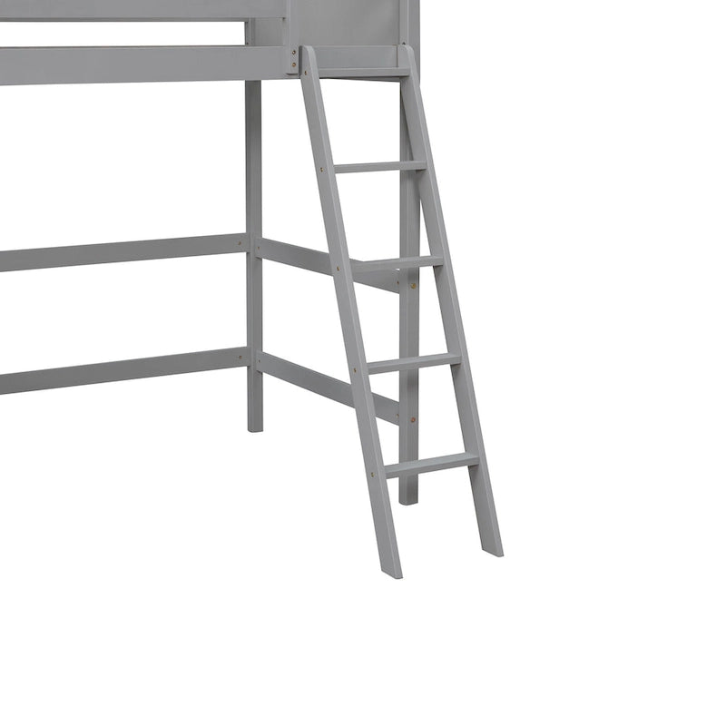 Twin Size Loft Bed with Ladder