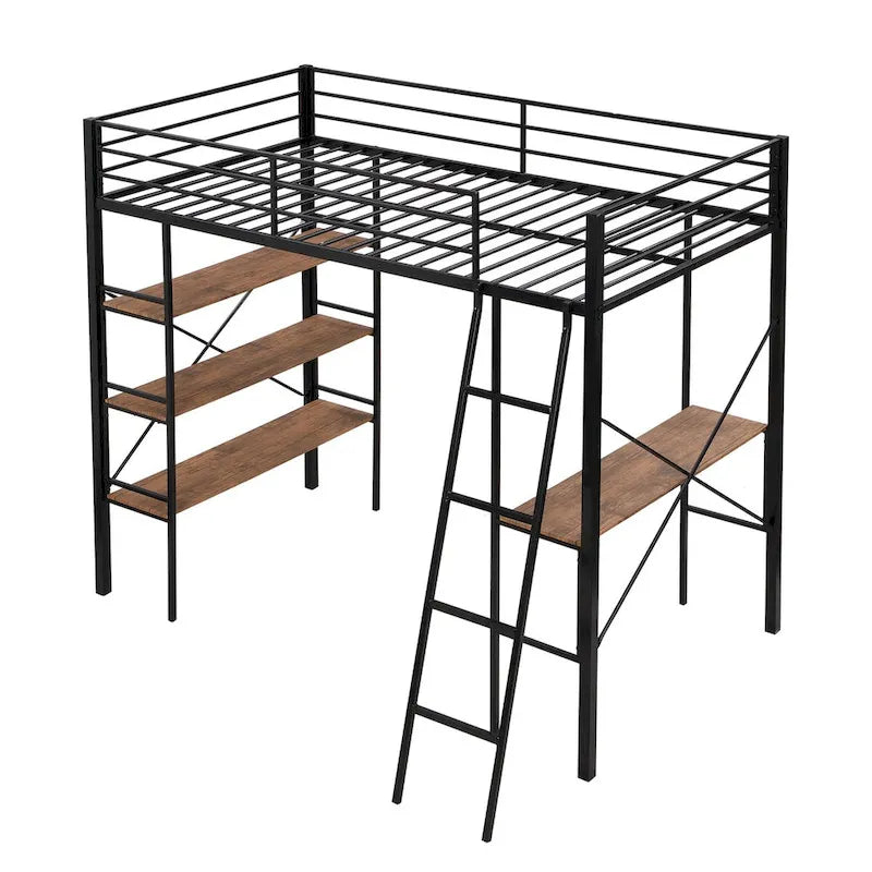 Twin Size Metal Loft Bed
