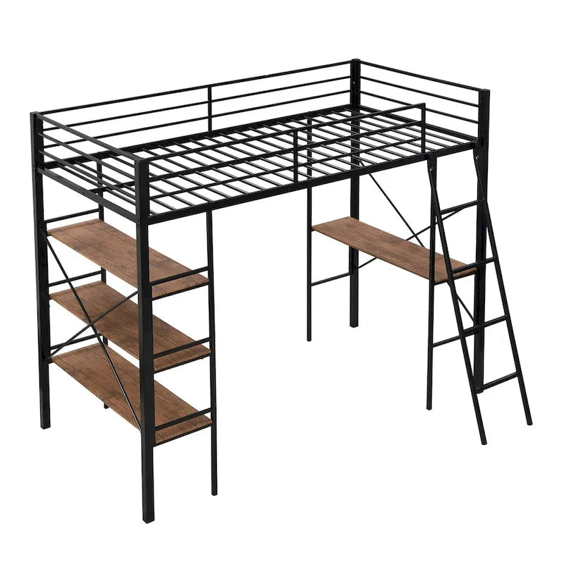 Twin Size Metal Loft Bed