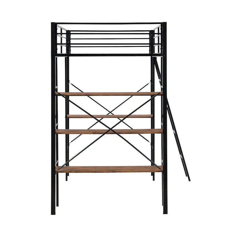 Twin Size Metal Loft Bed