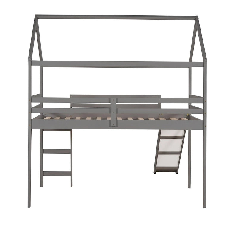 Twin Loft Bed with Slide House Bed with Slide
