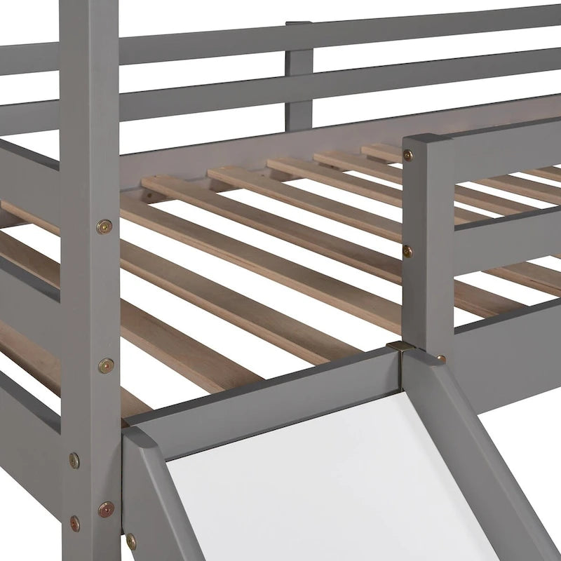 Twin Loft Bed with Slide House Bed with Slide
